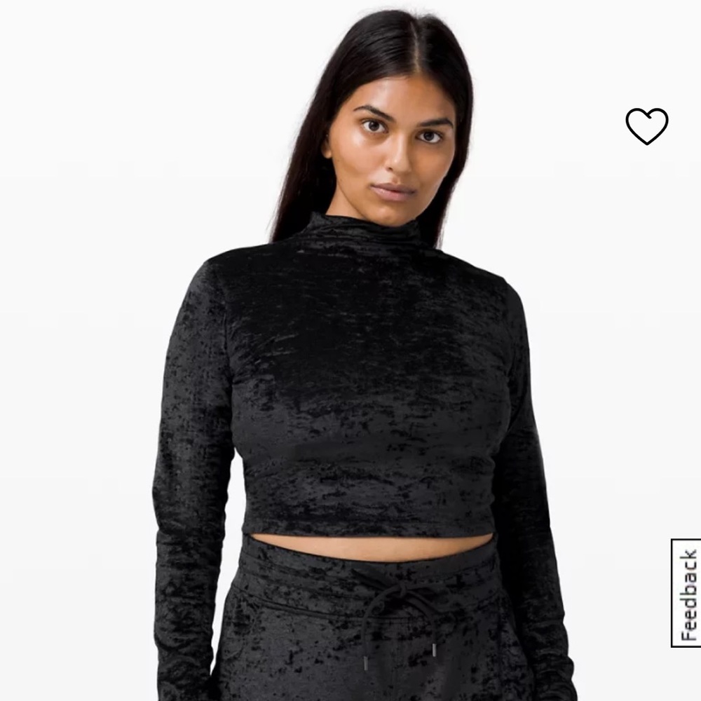 Lululemon All Aligned Mock Neck Long Sleeve 
Crushed Velvet